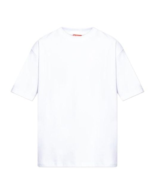 DIESEL White Boggy Graphic-Print T-Shirt for men