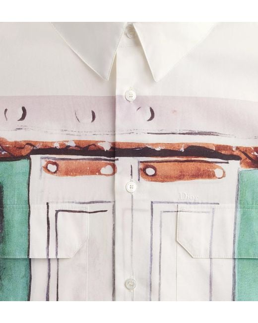 Dior White Iviera Oversized Shirt for men