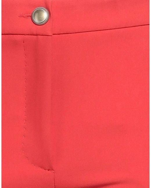 MAX&Co. Red Simple Solid-Color Trousers