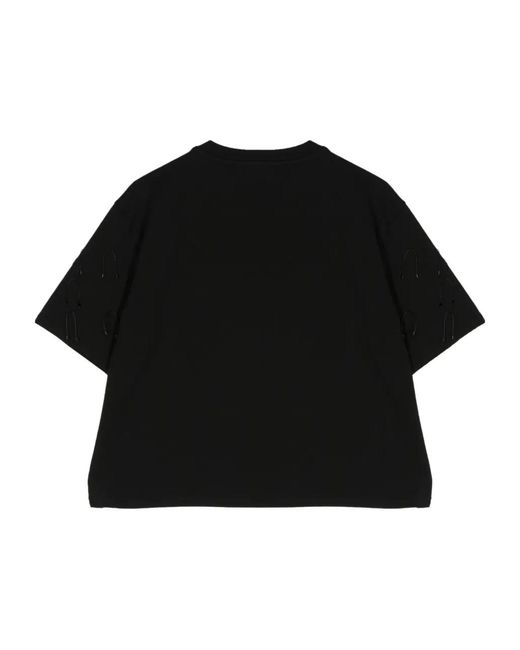 Jonathan Simkhai Black Amaru Appliqué-Detailing T-Shirt