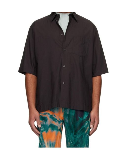 Homme Plissé Issey Miyake Gray Short-Sleeve Pocket Shirt for men