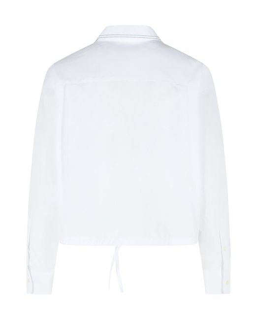 Marni White Cropped Long Sleeve Shirt