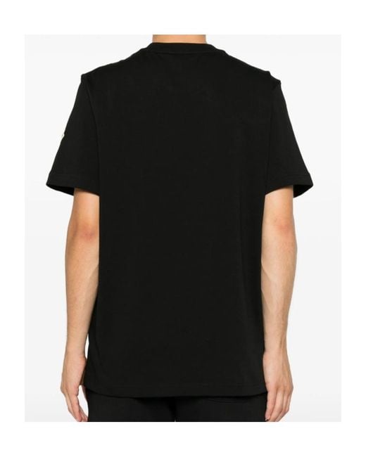 Moncler Black Logo-Print Short-Sleeves T-Shirt for men