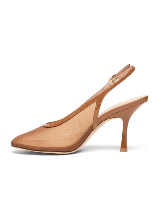 Stuart Weitzman Natural Bareitall Slingback 85