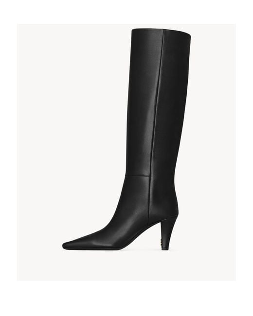 Saint Laurent Black Jill Pointed Toe Boots