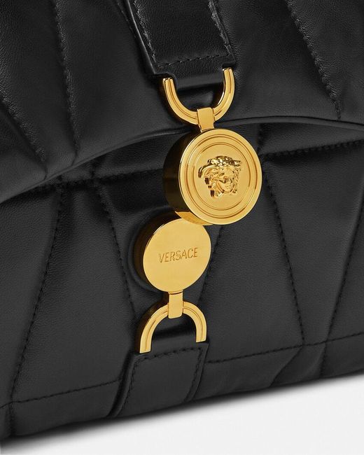 Versace Black Medusa Chain-Linked Shoulder Bag