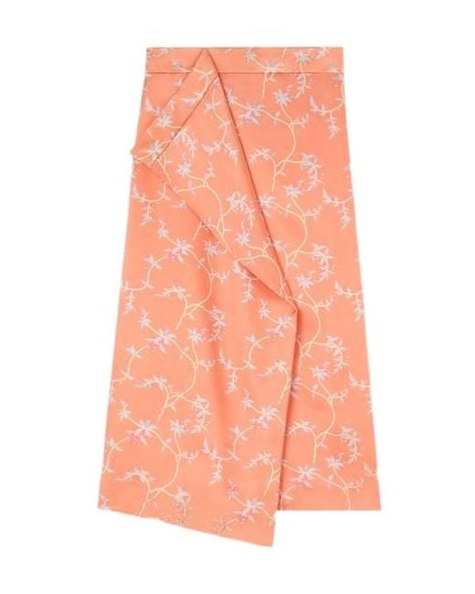KENZO Pink Jungle Flower' Midi Skirt