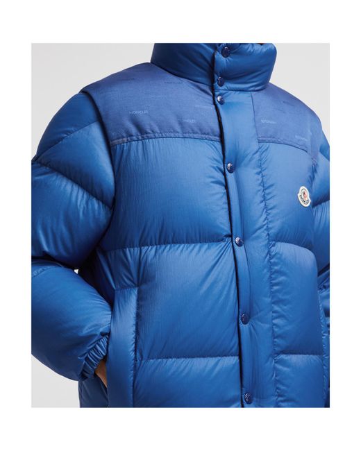 Moncler Blue Verone Reversible Short Puffer Jacket for men