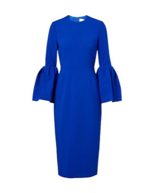 Roksanda Blue Margot Crepe Midi Dress