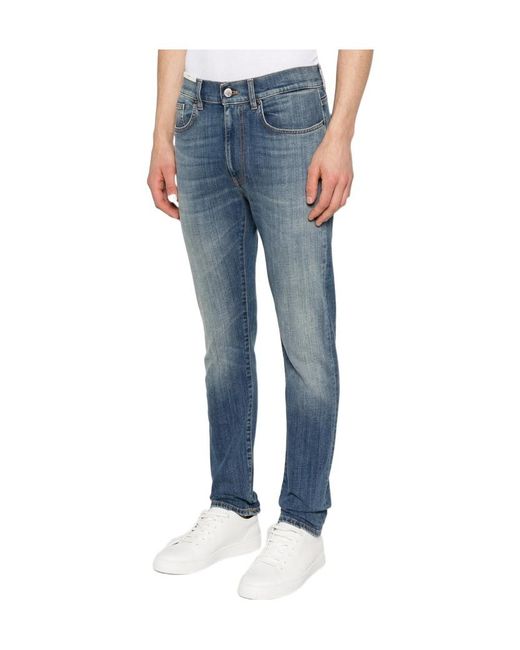 PT01 Blue Belt Loop Jeans for men