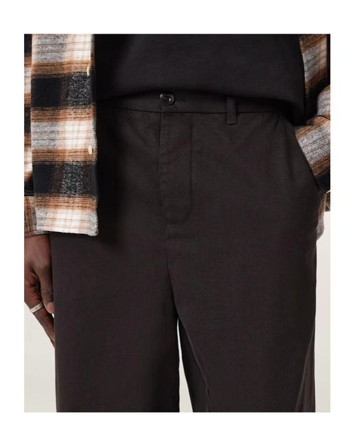 AllSaints Black Juku Loose Fit Trousers for men