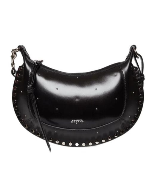 Isabel Marant Black Stud Embellished Shoulder Bag