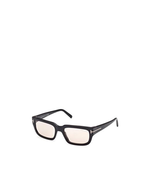 Tom Ford White Eyewear Rectangular Frame Sunglasses for men