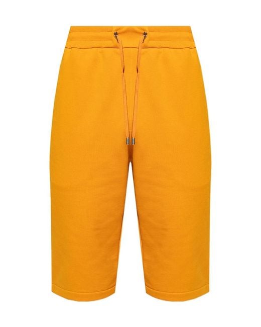 Balmain Orange Flock Bermuda Shorts for men