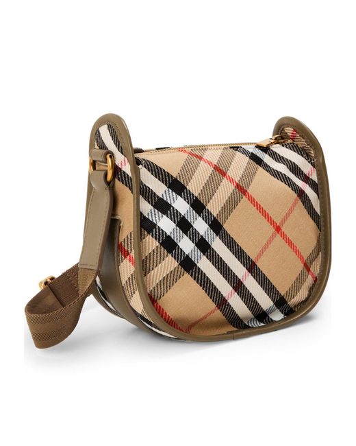 Burberry Multicolor Plaid Saddle Bag