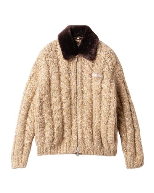 Miu Miu Natural Cashmere Cardigan