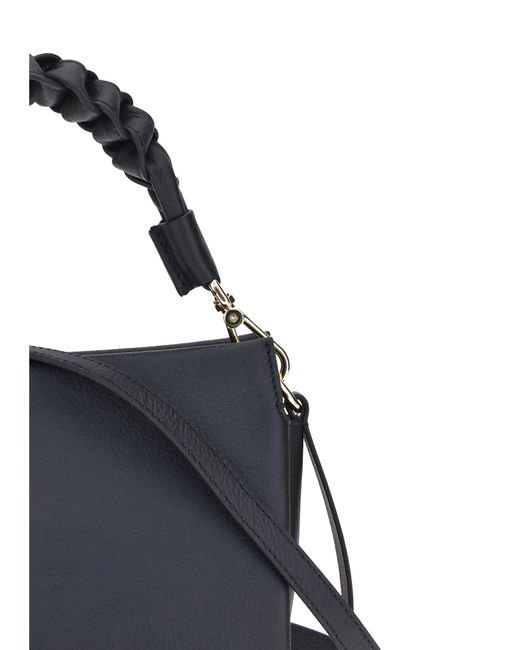 Coccinelle Blue Boheme Zipped Small Tote Bag