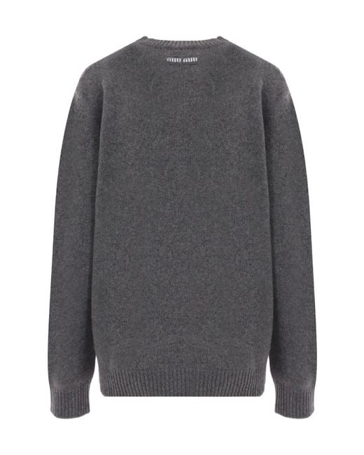 Miu Miu Gray Cashmere Sweater