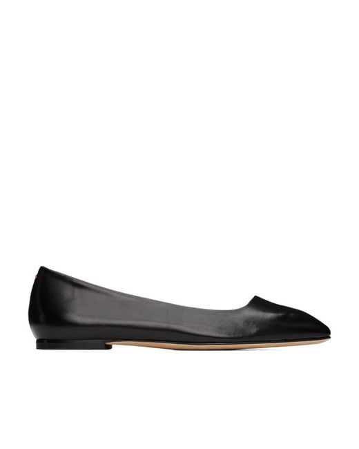 Aeyde Black Logo Ballet Shoes