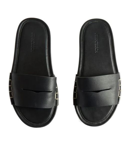 J.W. Anderson Black Loafer Slides