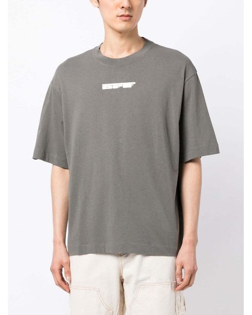 Off-White c/o Virgil Abloh Gray Raymond Tie-Dye Cotton T-Shirt for men