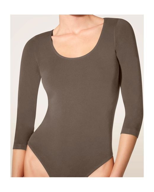 Wolford Brown Tokyo Seamless Bodysuit