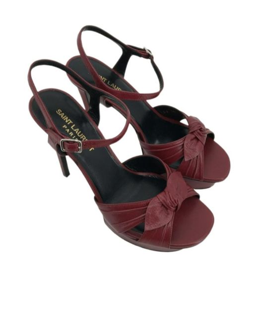 Saint Laurent Multicolor Logo High-Heeled Sandals