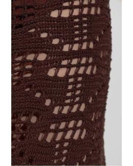 Etro Purple Crochet Effect Long Dress