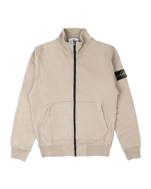 Stone Island Natural Logo Patch High Neck Sweatshirt for men