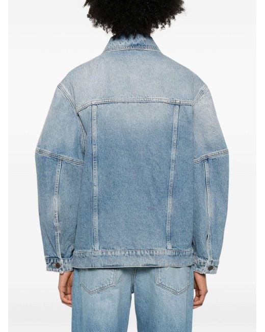 Moschino Blue Patchwork Denim Jacket