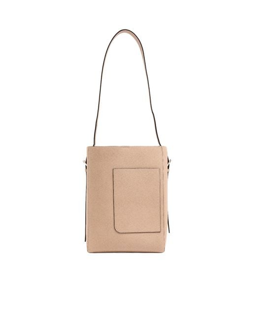 Valextra White Medium Bucket Bag