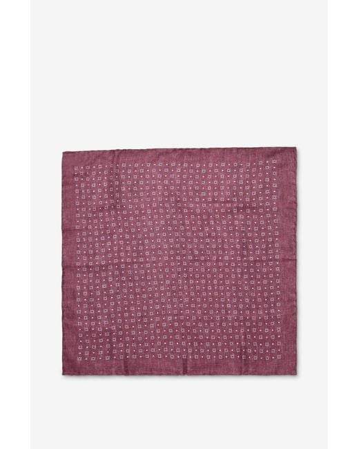 Brunello Cucinelli Purple Polka Dot Pocket Square for men