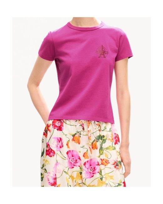 KENZO Pink Eiffel Tower Design' T-Shirt