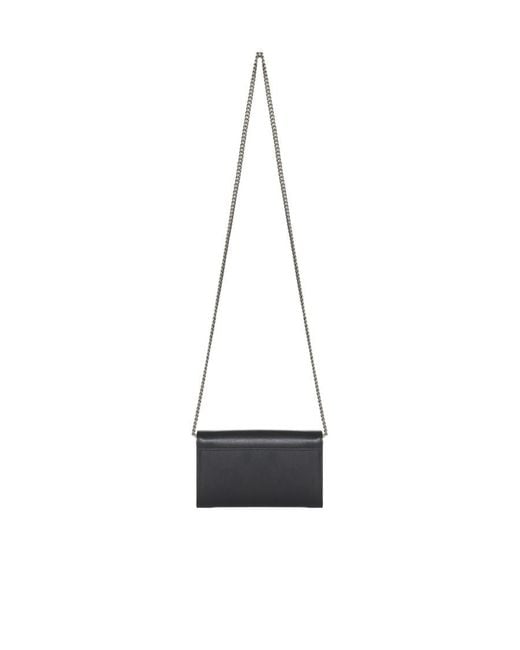Pinko White Love One Chain Linked Crossbody Bag
