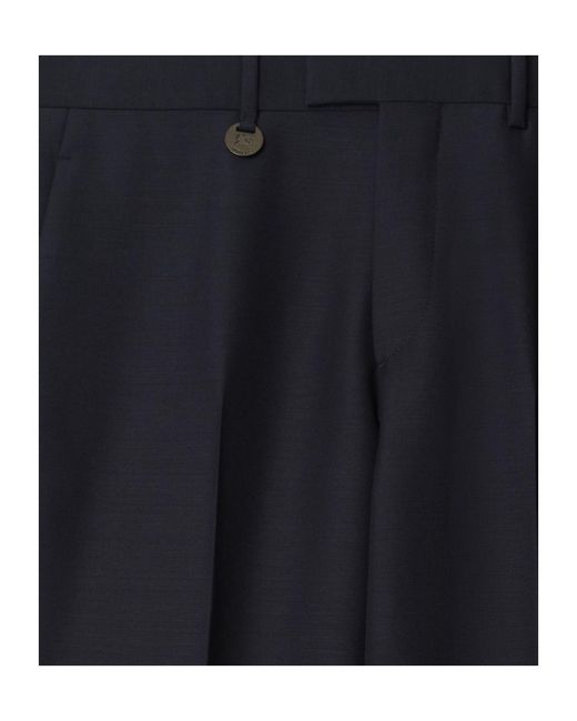 Burberry Black Tag-Detail Tailored Trousers for men