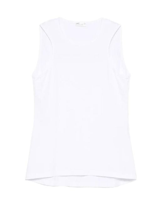 Roberto Collina White Cotton Tank Top