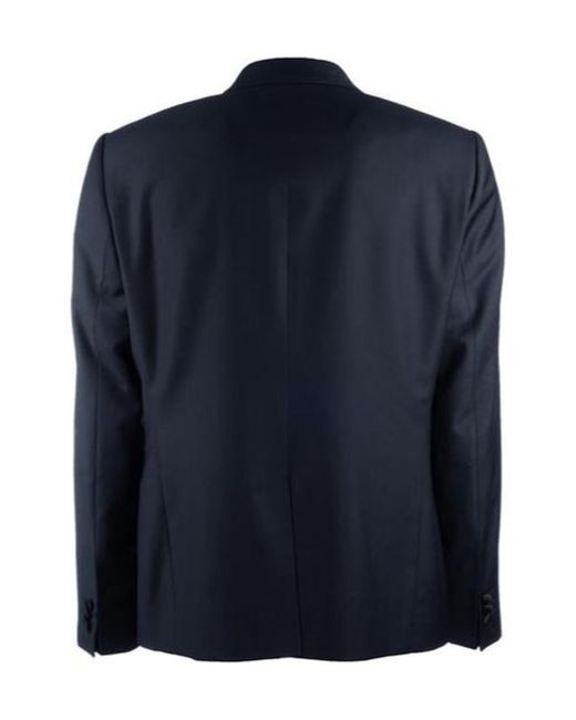 Emporio Armani Blue Virgin Wool Blazer for men