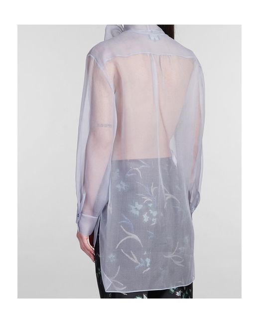 Giorgio Armani Purple Sheer Organza Shirt