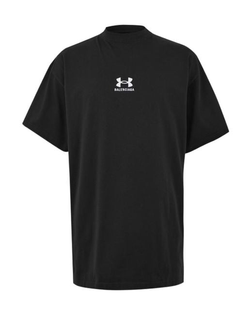 Balenciaga Black X Under Armour Logo T-Shirt for men