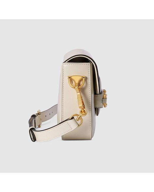 Gucci White Horsebit 1955 Mini Crossbody Bag