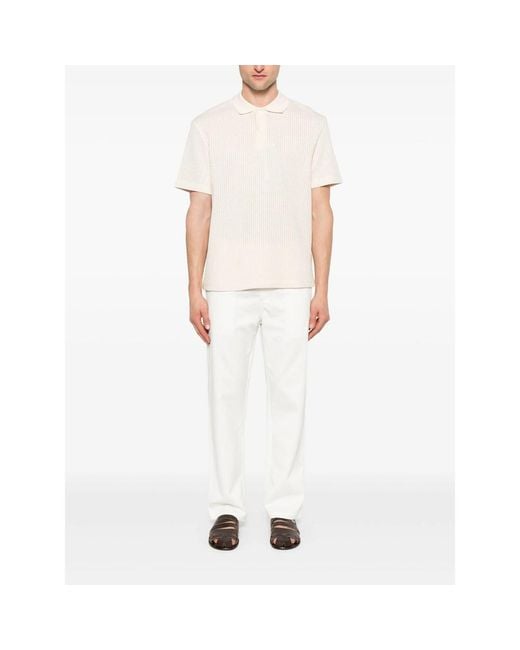 Samsøe & Samsøe White Short-Sleeved Polo Shirt for men