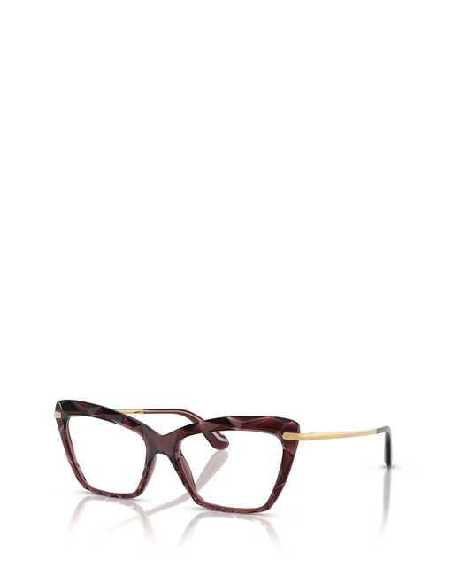 Dolce & Gabbana White Eyewear Rectangular Frame Glasses