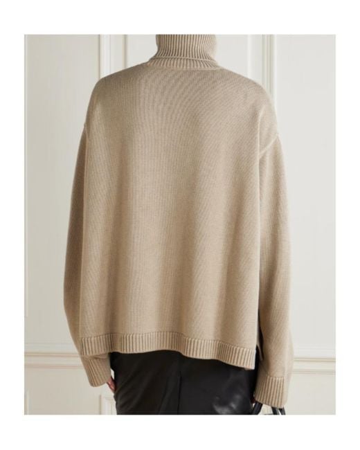 Frankie Shop Natural Rhea Turtleneck Sweater