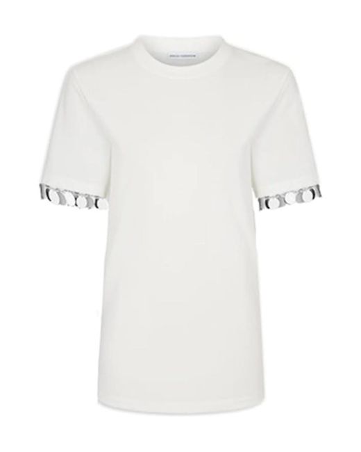 Rabanne White Crewneck Short-Sleeved T-Shirt