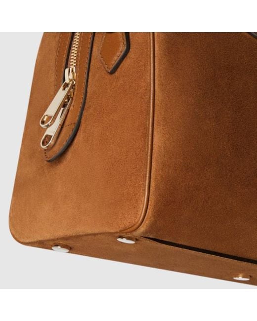 Gucci Brown Ophidia Large Boston Bag