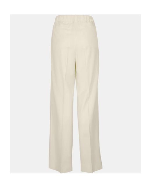 Moncler White Drawstring Waist Casual Pants