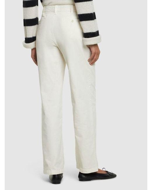 Nili Lotan White High-Waisted Casual Trousers