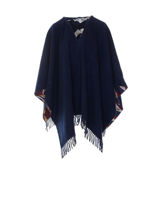 Ferragamo Blue Reversible Shawl