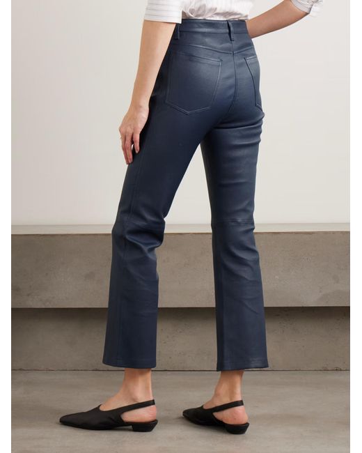 Joseph Blue Duke Leather Casual Pants