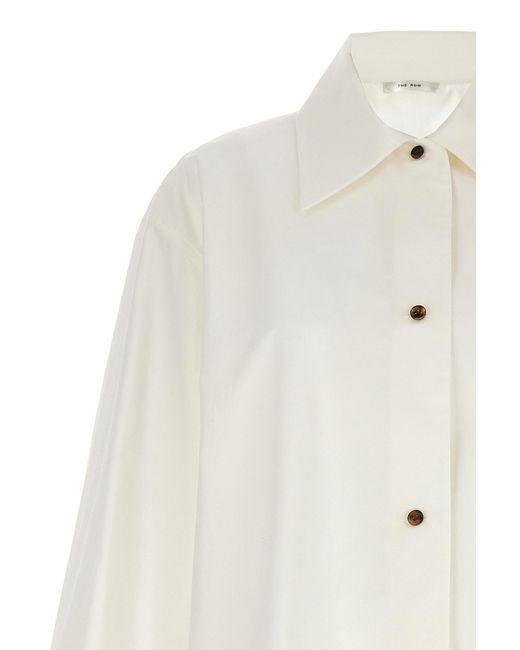 The Row White Rigel Buttoned Shirt